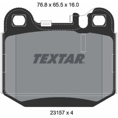 Textar Set plăcuțe de frână spate - Plăcuțe disc Textar Set plăcuțe de frână spate - Plăcuțe disc