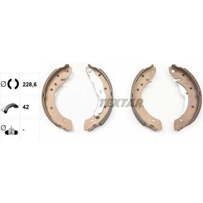 Textar BMW 3er E36 Bremsbacken Set - Trommelbremse Textar BMW 3er E36 Bremsbacken Set - Trommelbremse