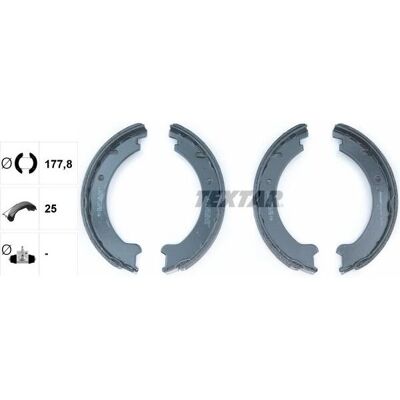 Textar Remschoenen set voor Volvo 850, C70, S70, V70 - Trommelremmen Textar Remschoenen set voor Volvo 850, C70, S70, V70 - Trommelremmen