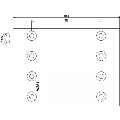 TEXTAR 19574 1900 0 8 T099 Bremsbackensatz - Brems system TEXTAR 19574 1900 0 8 T099 Bremsbackensatz - Brems system