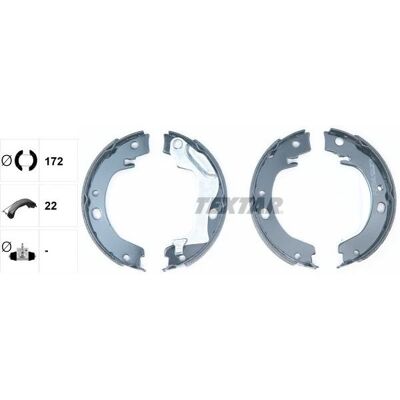Textar Brake Shoes - Diameter 172mm, Width 22mm - Compatible with Toyota Corolla IX Textar Brake Shoes - Diameter 172mm, Width 22mm - Compatible with Toyota Corolla IX