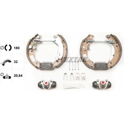 Textar Bremsbacken - 84061000, Für Fiat Panda II, Vormontiert, Lockheed System Textar Bremsbacken - 84061000, Für Fiat Panda II, Vormontiert, Lockheed System