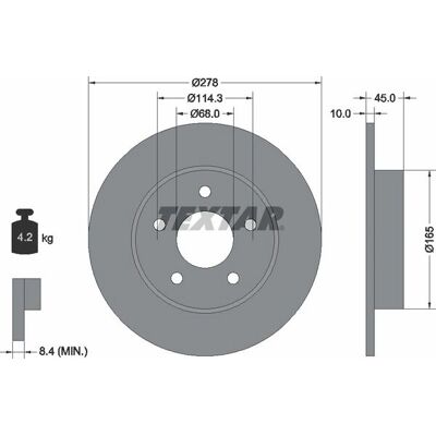 TEXTAR Almera Tino Primera - Disc brake TEXTAR Almera Tino Primera - Disc brake