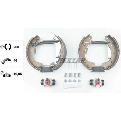 Σετ Τακαγιών Φρένων TEXTAR - Opel Corsa C/Tigra Twin Top - Τάμπουρα Φρένων Σετ Τακαγιών Φρένων TEXTAR - Opel Corsa C/Tigra Twin Top - Τάμπουρα Φρένων