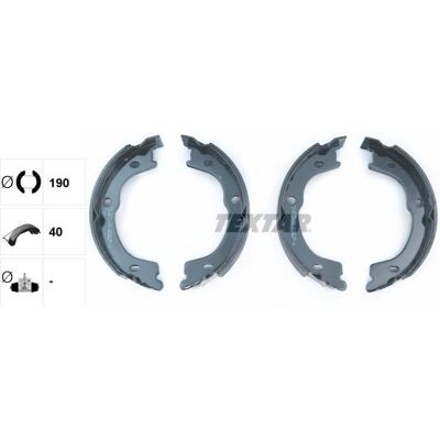 Textar Kia Sorento Bremsbacken - 190mm Durchmesser Textar Kia Sorento Bremsbacken - 190mm Durchmesser