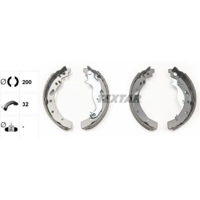 Textar Mazda 2 Bremsbacken - 200mm Durchmesser, 32mm Breite Textar Mazda 2 Bremsbacken - 200mm Durchmesser, 32mm Breite