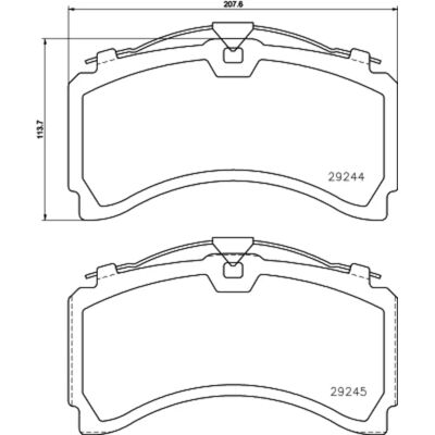 TEXTAR 2924401 Bremsbeläge Set - Verschleißanzeige Kompatibel TEXTAR 2924401 Bremsbeläge Set - Verschleißanzeige Kompatibel