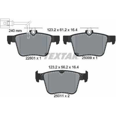 Textar Audi Q3 Tt Seat Ateca - Bremsbeläge Textar Audi Q3 Tt Seat Ateca - Bremsbeläge