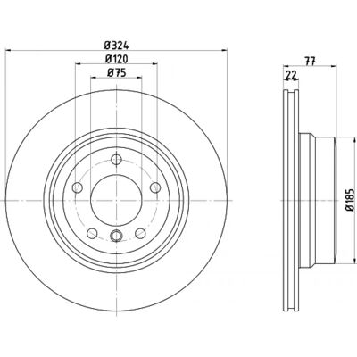 TEXTAR 92201903 Bremsscheibe - Belüftet, Innenbeschichtet, 120mm, 22mm TEXTAR 92201903 Bremsscheibe - Belüftet, Innenbeschichtet, 120mm, 22mm