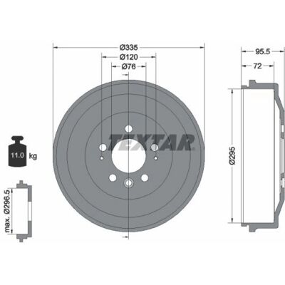 TEXTAR Modell 94043900 Trommel - Bremsentyp TEXTAR Modell 94043900 Trommel - Bremsentyp