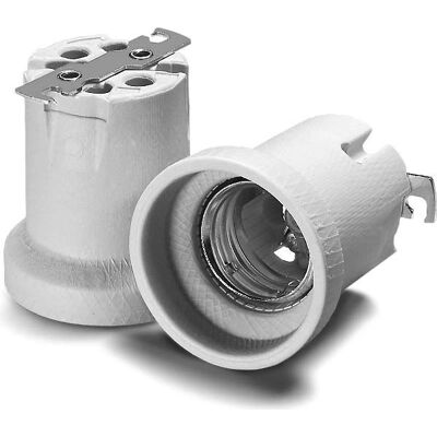 Support en porcelaine Houben E40 - Prise, Blanc, M5 - Support pour lampe - Publicité Support en porcelaine Houben E40 - Prise, Blanc, M5 - Support pour lampe - Publicité