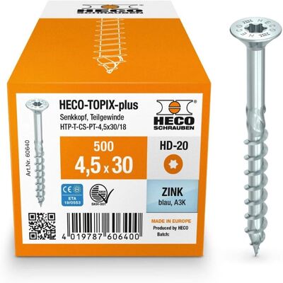 Vis HECO-Topix-Plus 30mm - Tête fraisée, acier zingué - Publicité Vis HECO-Topix-Plus 30mm - Tête fraisée, acier zingué - Publicité