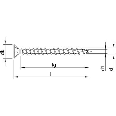 Tornillo de Madera Heco PZD5 x 30 Zinc Azul Tornillo de Madera Heco PZD5 x 30 Zinc Azul