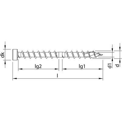 Tornillo de madera Heco Topix Plus Azul 8.5x400mm - Alta capacidad de carga Tornillo de madera Heco Topix Plus Azul 8.5x400mm - Alta capacidad de carga