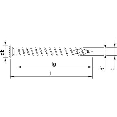 Heco Edelstahl Fassadenschraube - 5x60mm - A2 Heco Edelstahl Fassadenschraube - 5x60mm - A2