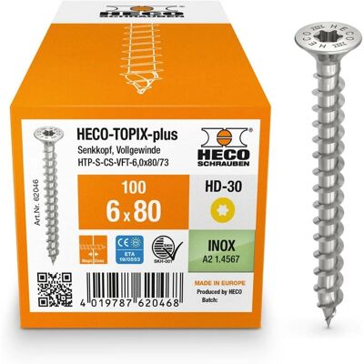 Tornillo Heco-Topix-Plus 6x80mm Rosca Variable Tornillo Heco-Topix-Plus 6x80mm Rosca Variable