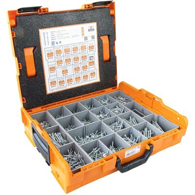 Heco Schrauben-Sortiment - 3005, L-BOXX 102, 20 Größen Heco Schrauben-Sortiment - 3005, L-BOXX 102, 20 Größen