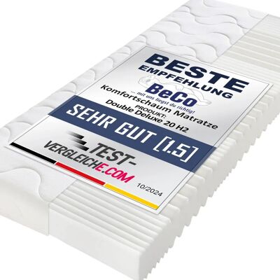BECO Double Deluxe Matratze - 7-Zonen, 20cm, Hypoallergen BECO Double Deluxe Matratze - 7-Zonen, 20cm, Hypoallergen