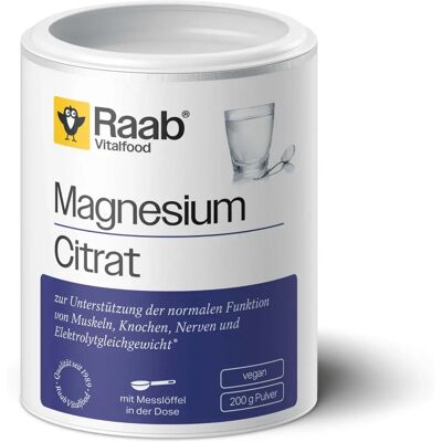 Raab Magnesium Citrat 200 g - Muskel & Knochen Support Raab Magnesium Citrat 200 g - Muskel & Knochen Support