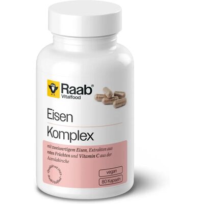 Raab Vitalfood Complejo de Hierro sin Gluten - Para Sangre y Hemoglobina Raab Vitalfood Complejo de Hierro sin Gluten - Para Sangre y Hemoglobina