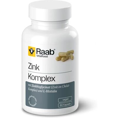 Raab Vitalfood Zink Komplex - 500mg, 60 Kapseln Raab Vitalfood Zink Komplex - 500mg, 60 Kapseln
