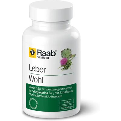 Raab Vitalfood Leberunterstützung mit Cholin, Artischockenextrakt & Kurkuma - 60 Veggie-Kapseln Raab Vitalfood Leberunterstützung mit Cholin, Artischockenextrakt & Kurkuma - 60 Veggie-Kapseln