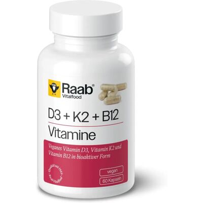 Raab Vitalfood Vitamin D3K2B12 460Mg Vegan Glutenfrei 60 Kapseln Raab Vitalfood Vitamin D3K2B12 460Mg Vegan Glutenfrei 60 Kapseln