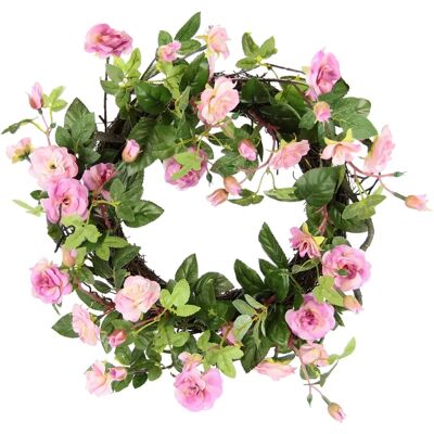 Couronne artificielle de roses sauvages Flair Flower - 8x32x32 cm - Décor Couronne artificielle de roses sauvages Flair Flower - 8x32x32 cm - Décor