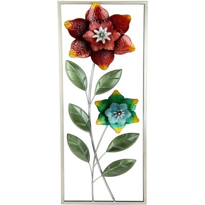 IGEA Blumen Wanddeko - Metall Rosa 28x73x4 cm - Wandkunst IGEA Blumen Wanddeko - Metall Rosa 28x73x4 cm - Wandkunst