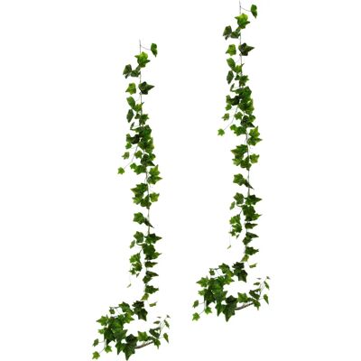 Wianek z bluszczu sztuczny - Zestaw roślin - 170cm - Zielony Wianek z bluszczu sztuczny - Zestaw roślin - 170cm - Zielony