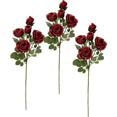 I.GE.A. - Rosenzweig - Rot - 18x73 cm - Kunstblume I.GE.A. - Rosenzweig - Rot - 18x73 cm - Kunstblume