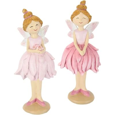 Figurine di elfi IGEA - Set rosa con glitter - Decorazione Figurine di elfi IGEA - Set rosa con glitter - Decorazione