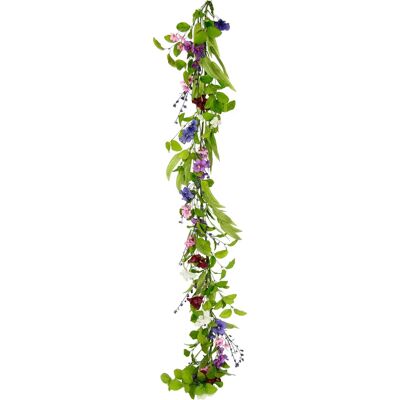 Girlanda z Sztucznych Kwiatów I.GE.A. - Fioletowa, 150cm Girlanda z Sztucznych Kwiatów I.GE.A. - Fioletowa, 150cm