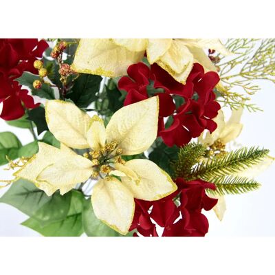 I.GE.A. - Bouquet Poinsettia/Hortensie - Artificial bouquet I.GE.A. - Bouquet Poinsettia/Hortensie - Artificial bouquet