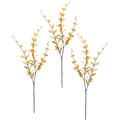 I.GE.A. Eukalyptus Kunstpflanze - 3er Set - 12x100 cm - Orange - Dekozweig I.GE.A. Eukalyptus Kunstpflanze - 3er Set - 12x100 cm - Orange - Dekozweig