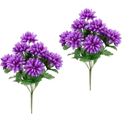 I.GE.A. Dahlia Kunstbloemenboeket - 2 Stuks, Paars I.GE.A. Dahlia Kunstbloemenboeket - 2 Stuks, Paars