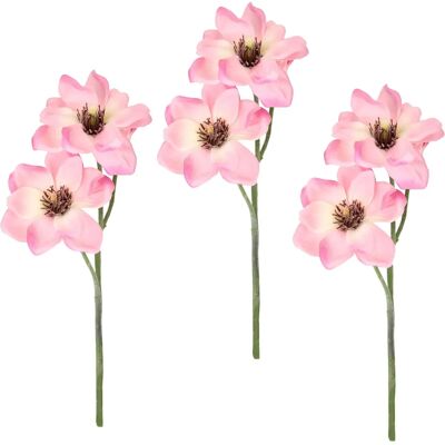 I.GE.A. - Magnolie - Rosa - 3 pezzi - Fiore artificiale I.GE.A. - Magnolie - Rosa - 3 pezzi - Fiore artificiale