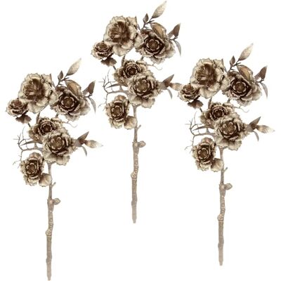 I.GE.A. Roos Kunstbloem - 3 Stuks I.GE.A. Roos Kunstbloem - 3 Stuks