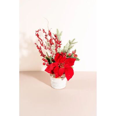 MODERNE HAUSFRAU - Christstern - Grün - Rot - Adventsgesteck MODERNE HAUSFRAU - Christstern - Grün - Rot - Adventsgesteck
