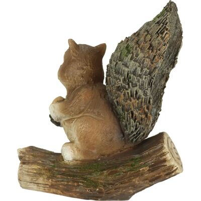 I.GE.A. Eichhörnchen auf Baumstamm - Tierfigur Gartendeko Herbstdeko Winter I.GE.A. Eichhörnchen auf Baumstamm - Tierfigur Gartendeko Herbstdeko Winter