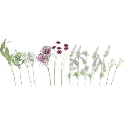 I.GE.A. - Kunstblumen-Strauß Protea Zinnien Lavendel - violett - 50 cm - Kunstblumenbouquet I.GE.A. - Kunstblumen-Strauß Protea Zinnien Lavendel - violett - 50 cm - Kunstblumenbouquet