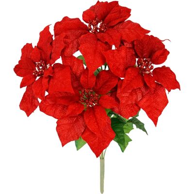 I.GE.A. - Bouquet Poinsettia - Rot - Dekorationsartikel I.GE.A. - Bouquet Poinsettia - Rot - Dekorationsartikel