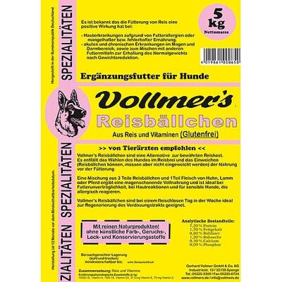 Vollmer's Reisbällchen - Hundefutter - Unterstützt Verdauung & Gewichtskontrolle Vollmer's Reisbällchen - Hundefutter - Unterstützt Verdauung & Gewichtskontrolle