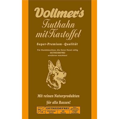Vollmer's Truthahn & Kartoffel Hundefutter - 15kg Vollmer's Truthahn & Kartoffel Hundefutter - 15kg