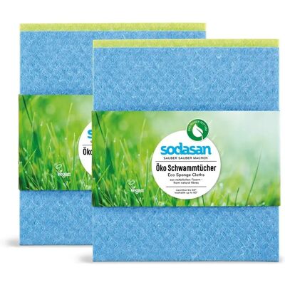 Sodasan Eco Sponge Cloths - 2 Pack - Cleaning Cloths Sodasan Eco Sponge Cloths - 2 Pack - Cleaning Cloths