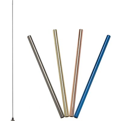 Lurch 00240990 Multicolour Stainless Steel Straw Set - 4 pcs Lurch 00240990 Multicolour Stainless Steel Straw Set - 4 pcs