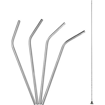 Lurch 240993 Pajitas de acero inoxidable - 4 unidades Lurch 240993 Pajitas de acero inoxidable - 4 unidades