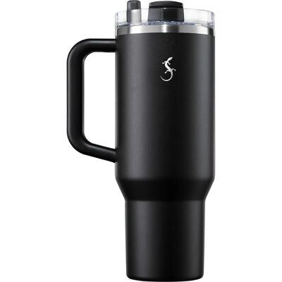 Lurch Isolier-Becher mit Trinkhalm - 1,2l Schwarz - Isolier-Becher mit Trinkhalm Lurch Isolier-Becher mit Trinkhalm - 1,2l Schwarz - Isolier-Becher mit Trinkhalm