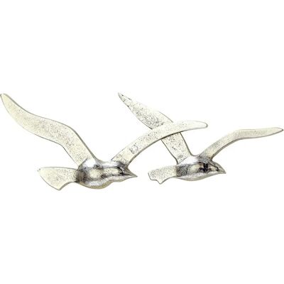 ETC-SHOP Fågel Väggdekoration - Silver, Matt & Glansig Finish ETC-SHOP Fågel Väggdekoration - Silver, Matt & Glansig Finish