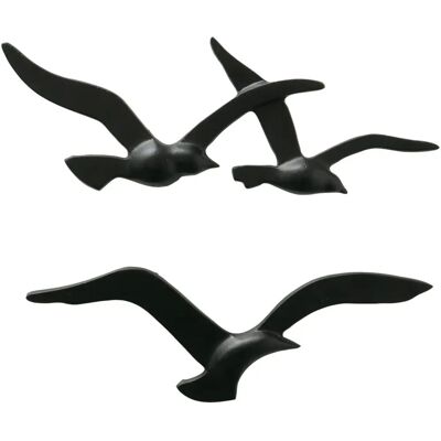 Décoration Murale Birdy Boltze - Art en Métal - 2 Pièces - Noir Décoration Murale Birdy Boltze - Art en Métal - 2 Pièces - Noir